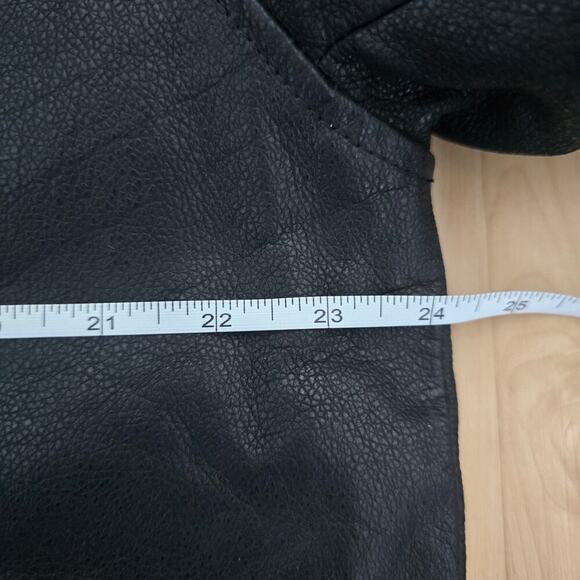 Gaby Men's Black Genuine Leather Jacket Overcoat with Quilted Lining Size M - Picture 10 of 11